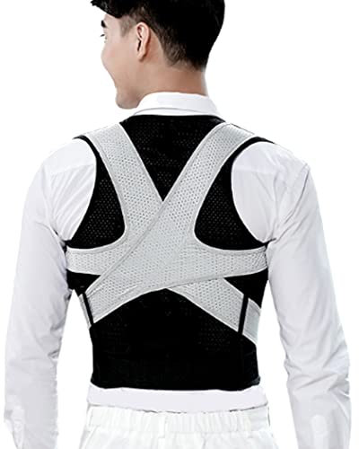 Rückenbandage, Haltungskorrektur, Rücken-Lendenwirbelstütze, Schulter-Haltungsstütze, bequem, verstellbar, große Taille, schlank, für eine bessere Körperhaltung und Linderung von Rückenschmerzen,