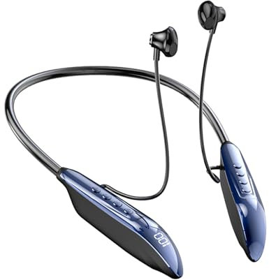 In Ear Bluetooth Kopfhörer mit kabel Sportkopfhörer Kabellos Nackenbügel Kopfhörer für Sport Wireless Earbuds für Laufen Joggen in Ear Kopfhörer mit Bügel Noise Cancelling Headphones Headset mit Mic