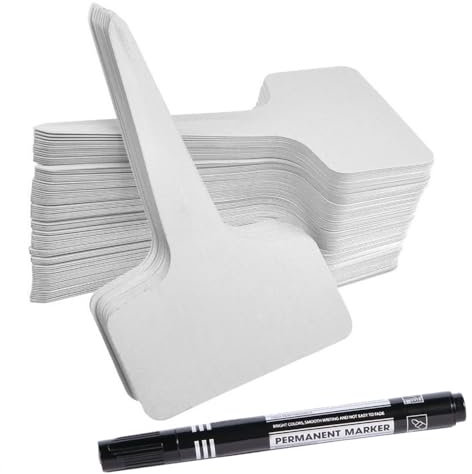 pflanzschilder für draussen wetterfest，100 Stück，6cm X 10cm pflanzenschilder, pflanzenstecker zum beschriften