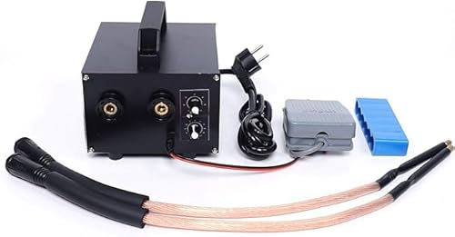 MEHOOSPVN Poste à souder par points 6700 W 220 V - Kit de soudage par points de batterie professionnel - Poste de soudure réglable - Sortie Welder 1600 A - 0,08-0,2 mm - Nickelé