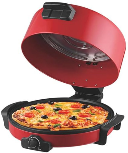 Electric Pizza Maker, 2000W Electric Double-Sided Nonstick Boiler Pizza Maker, Indoor Portable Pizza Oven, Crepe, Pancake and Omelette Maker, 12 Inch / 30cm, for Pizzas, Nachos, Fajitas, Omelettes