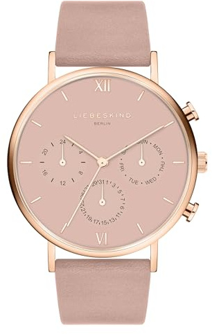 Liebeskind Berlin Damen Chronograph – Rundes Gehäuse (40 & 36 mm) – Quarzwerk – Edelstahl- oder Lederarmband – 5 ATM wasserdicht – Modernes Design