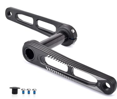 HZXQCVB 165/170/175mm Linke Und Rechte Kurbelarme Aluminium-Legierung Fahrrad-Kurbelsatz Integriert Hohl GXP-Kurbelgarnitur Für Rennrad(175mm)
