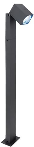 Wegeleuchten Außen anthrazit Garten Stehlampe dimmbar Aussen Smart Home RGB LED Außenleuchte Terrasse stehend, Farbwechsel Spot schwenkbar, 1x 4,5W 290lm warmweiß - kaltweiß, LxBxH 11,5x7,2x80 cm
