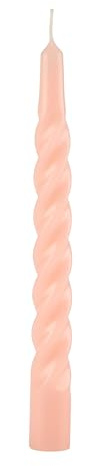 Velas lacadas tortillón diámetro 2,2 cm altura 21 cm - 6 unidades - Color melocotón/Peach Fuzz - Cereria Di Giorgio