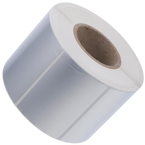 Angoily 1 Rolle wasserfestes Etikettenpapier adressetiketten adressenaufkleber Klebeetiketten Druckeretiketten transparent Vinyl klein leere Etiketten Etikettendrucker das Haustier Silver