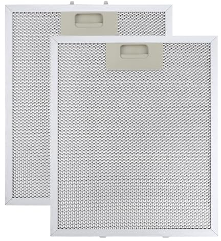 BlueXP 2 Piezas 340 x 280mm Filtro Campana Cxtractora AEG Blanco Alta Capacidad de Almacenamiento de Aceite Resistente a Altas Temperaturas - Repuesto de 5 Capas