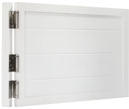 Porta da salone oscillante da caffè, porta basculante, in legno massiccio, porta a battente per interni, 90 x 60 cm, porta a battente singolo, porta decorativa interna per dispensa (bianco)