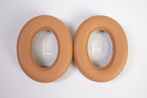 Bose 700 (NC700) Replacement Earpads, Black Leather Cushions, High-density Noise Isolation Foam (Light Brown)