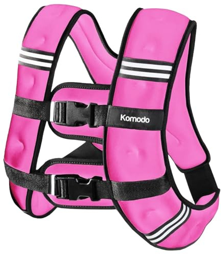 Komodo Weighted Vest Neoprene Cardio Running Workout Clothing | Adjustable straps, Reflective strips, Pre-filled with iron filing sand, Breathable