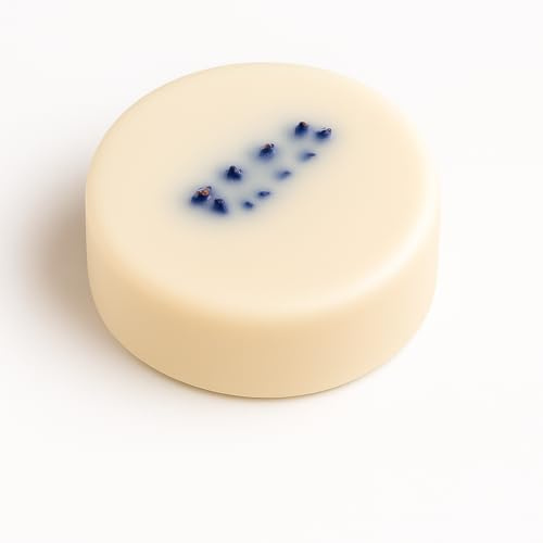 Barra Corporal Sólida Reafirmante con Flores de Lavanda – 50 g | Con Mantecas de Karité, Cacao y Kokum, Aceite de Almendras Dulces y Aceites Esenciales Orgánicos de Lavanda y Árbol del Té