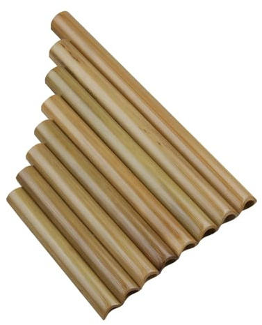 Panflöte Für Erwachsene 8 Pfeifen G Tonart Panflöte Holzblasinstrument Traditionelles Bambus(1Right Hand)
