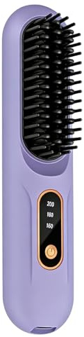 Spazzola Stirante per Capelli,Styler Ceramico Ricaricabile A 3 Temperature,Spazzola Piastra Senza | Per Styling Capelli Lunghi Corti Spessi Sottili Donne Ragazze Casa Viaggio Festa Appuntamento