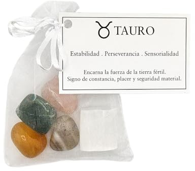 AROMASENSES | Set 5 Minerali Naturali TORO | Oroscopo Segno Zodiacale Astrologia | Pietre Burattate