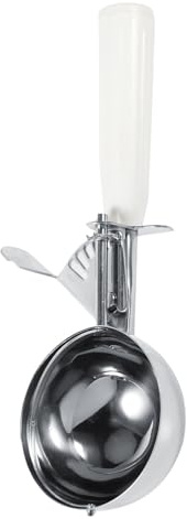 Acouto Práctica Cuchara para Helado de Frutas de Acero Inoxidable con de Plástico, Herramienta de Cocina, Ecológico, Cuchara para Helado, para, para Frutas, Fruta de Acero Inoxidable (8CM)