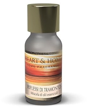 Olio Essenziale Profumatore Ambiente Heart&Home “Riflessi di Tramonto” – Fragranza Frutti di Bosco e Ribes Nero – Olio Profumato per Diffusore