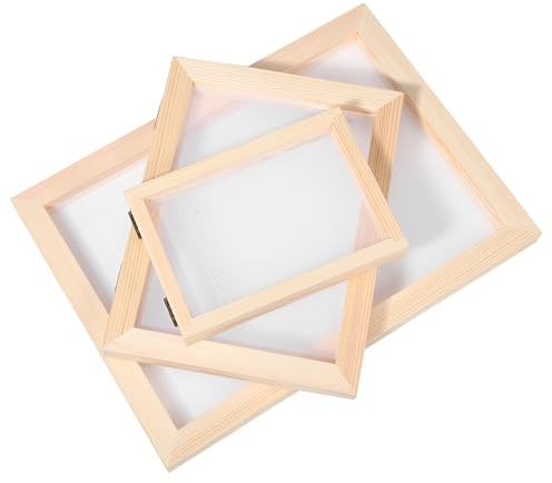 Generisch Papierherstellungsset mit Doppeltem Holzrahmen A4 A5 A6 Praktisches Sieb und Saugfähiges Blatt Natürlich Strukturierte Papierform zum Basteln und Kreativsein