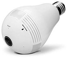 Ampoule Camera Espion WiFi IP HD 360° avec Micro intégré - Carte Micro SD 16GB