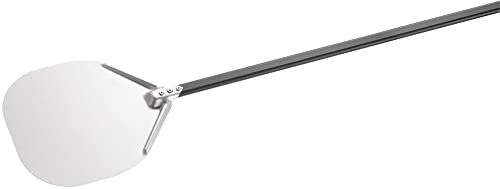 AF32R Pelle à pizza en aluminium anodisé arrondie 32 x 32 cm Manche 1,50 m