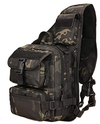 YFNT Tactical Sling Bag Pack Military Rover Schulter Sling Rucksack Umhängetasche für die Jagd Camping Trekking,Wüste Digital