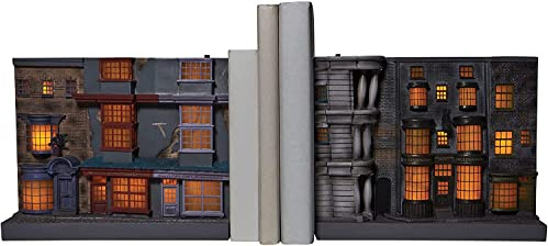 ENESCO Wizarding World of Harry Potter Diagon Alley Buchstützen, beleuchtet, 18 cm, Mehrfarbig