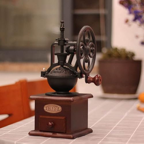 Moulin à Café Manuel Vintage Avec Tiroir De Récupération Des Bavures En Céramique Parfait Grossièreté Réglable Convient Pour Les Grains De Café Et Le Broyage Des épices