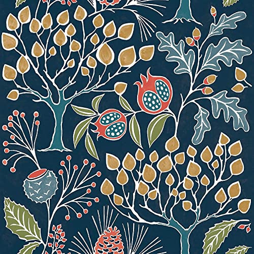 Okydoky Floral Flock Tapete, wasserfeste, dekorative Vinyltapete, selbstklebende Tapete zum Abziehen und Aufkleben, für Zuhause und Büro, Dekoration (18074-10m)