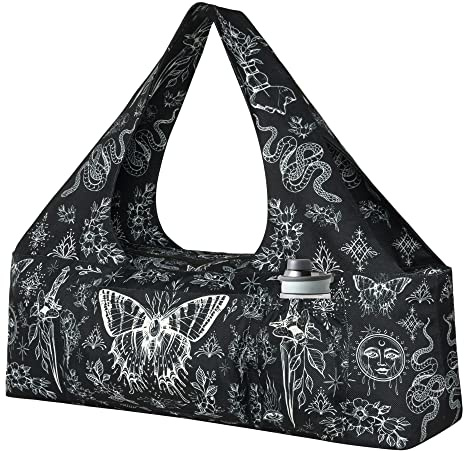Große Yogamatte-Tasche Mit Gurt, Reißverschluss Und Taschen - Boho-Hexerei-Träger Für Frauen, Passend Für Alle Ihre Sachen