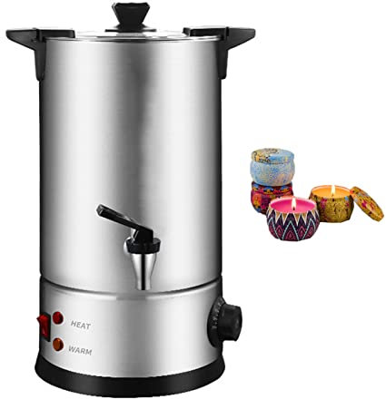 SJASD 8L/10L/12L/15L Wax Melter for Candle Making,Candle Wax Melting Pot with Quick Pour Spout and Temperature Control (30℃-110℃/86℉-230℉),Wax Melting Furnace for Candle Soap Business