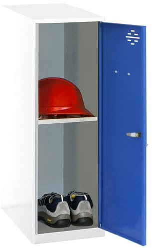 SimonRack Låsskåp, Metall, Vit/Blå, 915x300x500
