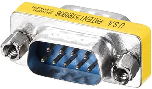 XYWHPGV DB9 VGA Gender Changer Connettore da 9 pin maschio a maschio a 2 file Mini Gender Changer Accoppiatore Connettore per applicazioni seriali Confezione da 10 blu(8ba76 52ed4 187b4 0cdca 55d08 5f
