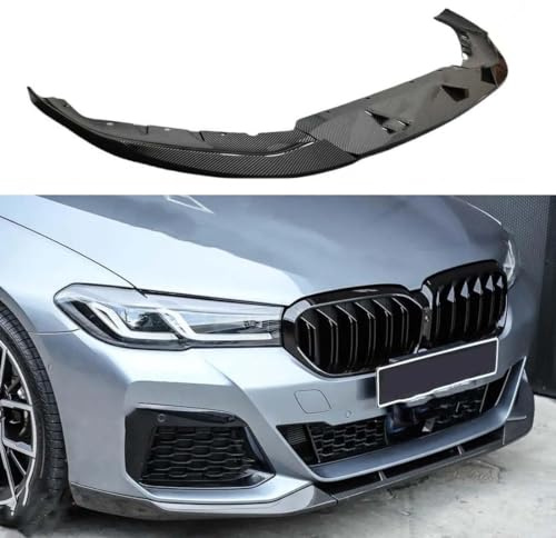 Auto -Frontspoiler, kompatibel mit BMW 5 Series G30 G31 Lci Sedan/Touring M Sport 2021 2022 2023, vordere Stoßfängerlippe,A-Carbon Fiber Look
