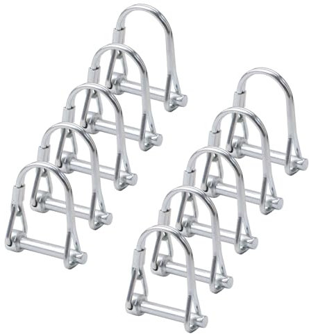 INCREWAY 10 perni di bloccaggio per filo, perno di bloccaggio per albero in acciaio al carbonio, perno di bloccaggio ad anello rotondo per prati agricoli (M5 x 30)