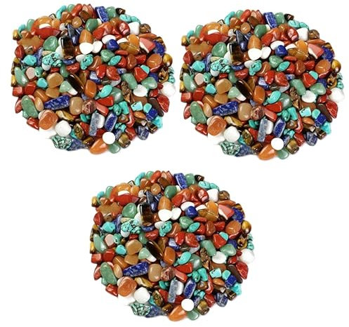 FRCOLOR 3 Piezas 1 Vidrio Glassine Rocas para Paisajismo Vidrio De Acuario Tumba Ojo De Tigre Cristal Turquesa Rocas De Vidrio Natural Grava De Vidrio Rocas De Aventurina Ágata Amarilla