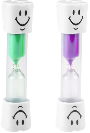 LANAFAY 2PCS Sablier Minuterie 3 Minutes, Minuteur Brosse a Dent Enfant, Sabliers Enfants Coloré, Petit Sablier Brossage Dents Enfant, pour Cuisine, Exercice, Brossage (Bleu et Violet)