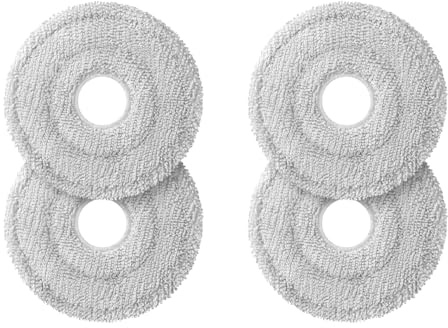 Samsung VCA-RPW97 Lot de 4 tampons en Microfibre pour Robot aspirateur Jet Bot Combo (VR7MD9*) Réutilisables Gris