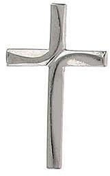 Anstecknadel, Kreuz, 925er Silber, rhodiniert