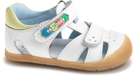 Pablosky Ziggy 049805, Sandalia Unisex niños, Blanco, 20 EU Ancho