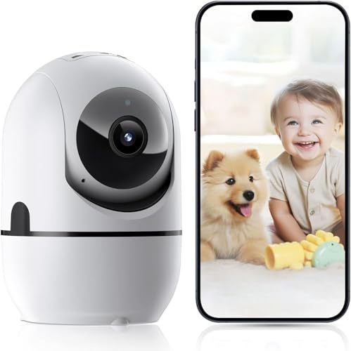 GBIUT Wifi Indoor Camera, 5G&2.4G Wireless Indoor Security Cameras for Home Security, 2K Security Camera Baby Monitor/Pet Camera with Phone App, Motion Sensor & Night Vision, TF/Cloud Storage