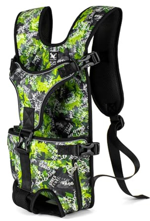 ZASCHMOY Haustiertrage Rucksack, Wasserdichter, Verstellbarer Hunde Frontträger für Reisen mit Mittelgroßen und Kleinen Hunden (GR-M)