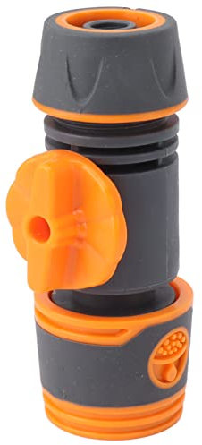 Valvola a Collegamento Rapido con Rivestimento in Gomma - Raccordo per Tubo da Giardino per un'irrigazione Facile - Accessori Durevoli e a Prova di Perdite per Giardino e