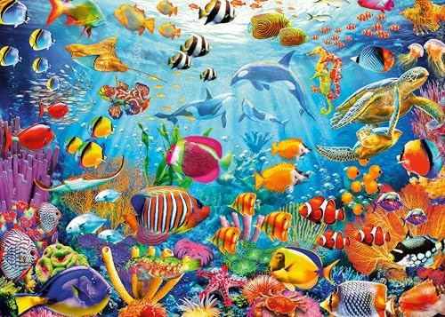 Puzzle für Erwachsene 1000 Teile Korallenfisch 70 x 50 cm Puzzles für Erwachsene Pädagogisches Spiel Herausforderung 1000 Teile Puzzles für Erwachsene