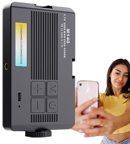 Portable Selfie Light - Clip on Ring, Camera Light, Relgable Flash | Compact dimmable selfie light with adjustable brightness for taking mobile photography content and travel recordings