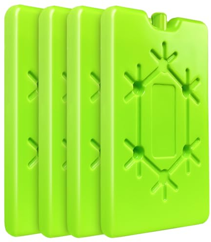 KAWAAN 4 Pcs Blocs Réfrigérants, Pains de Glace Plats, Glace pour Glacières de 16x11cm, Sac de Congélation Réutilisables, Bloc Refrigerant, Éléments de Refroidissement pour Déjeuner, Camping