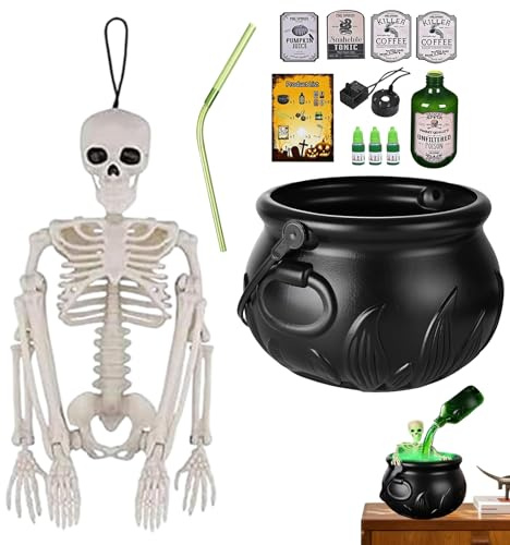 Sexagonal pannskål - skrämmande prydnadsdekoration, halloween fest, häxa kittel dekorationsskål, krypande mardröra, festival och festtillbehör för