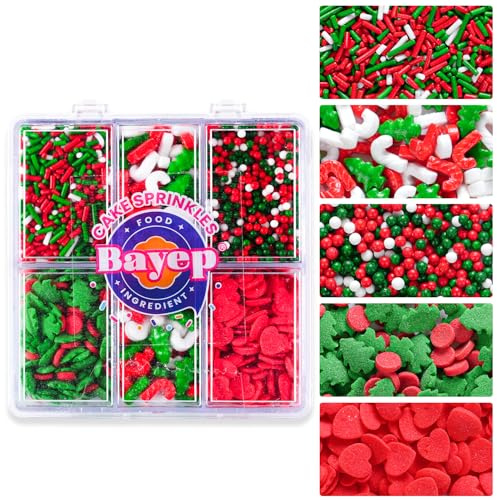 Weihnachtsstreusel 90g Essbar Zucker Dekoration Streudeko Weihnachten Backen Weihnachten Zuckerdekor für Torten Deko