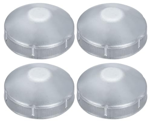 sourcing map 4Pcs 3 Chain Link Fence Post Cap, Dome External Post Caps Galvanized Round End Cap Fit 3 OD Pipe for Outdoor Chain Link Fence Parts