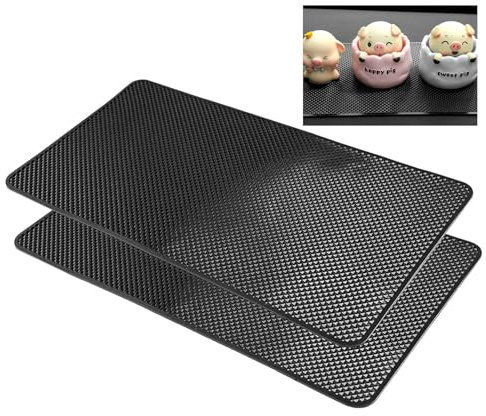 Anti-Slip Car Dashboard Sticky Pads, 2 Pcs Non Slip Car Dashboard Mat 27 x 15cm Non-Slip Sticky Gel Ca/r Dirt Mats Non Sli/p Ca/r Dashboar/d Ma/t Anti-Slide Fixate Stick/y Ma/t for Cars
