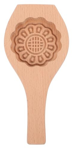 FOMIYES Haushaltsbackwerkzeug Mondkuchenform Holz mit 3D Muster Gebäckform für Kuchenherstellung und Familienbacken