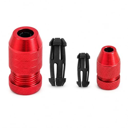 Uadme 2Pcs Adjustable Drill Bit Stop Collar, 2-5mm & 6-11mm | Aluminum Alloy, Locking Depth Stop, For Wood, Metal, Tile, Inch Range: 5/64-3/16, 15/64-7/16